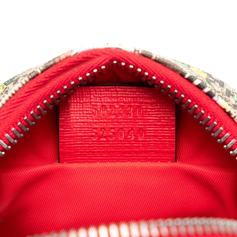 Gucci GG Supreme Highland Children&#39;s Lenses Mini Waistport Westbag 502330 Beige Red Multicolor PVC Leather  Gucci