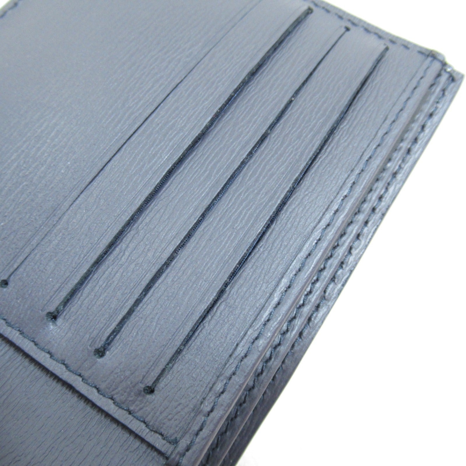 Barry BALLY Double Fold Wallet Double Folded Wallet  Leather Midnight Navy 6304558