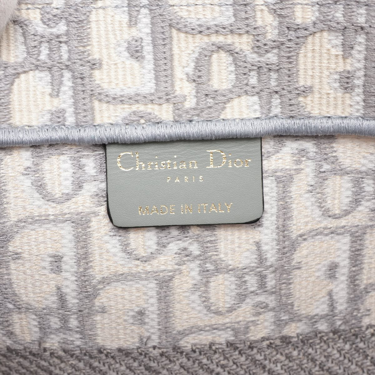 Christian Dior Book Tote Small Linen Tote Bag Grey