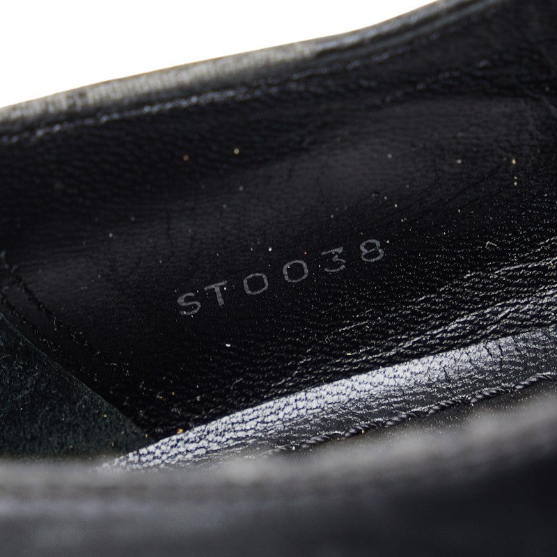 Louis Vuitton LV Logo Monkstrap Shoes Size 7 M Black Leather  LOUIS VUITTON