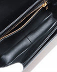 Celine f Leather Shoulder Bag Black