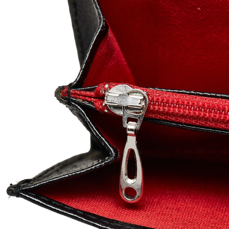 Long Wallet Black Red Leather  JC de CASTELBAJAC