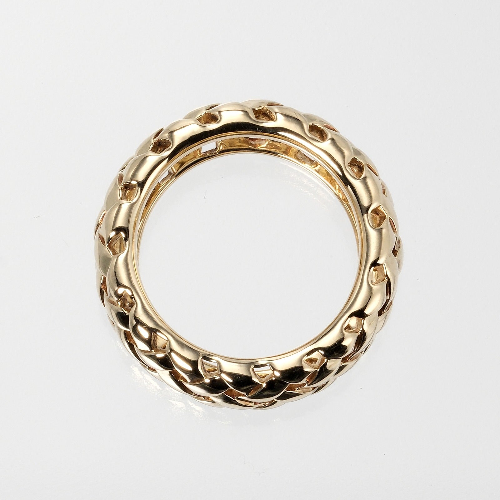 Tiffany Minivary Ring Ring 10 10.11g K18 YG Yellow G TIFFANY&Co