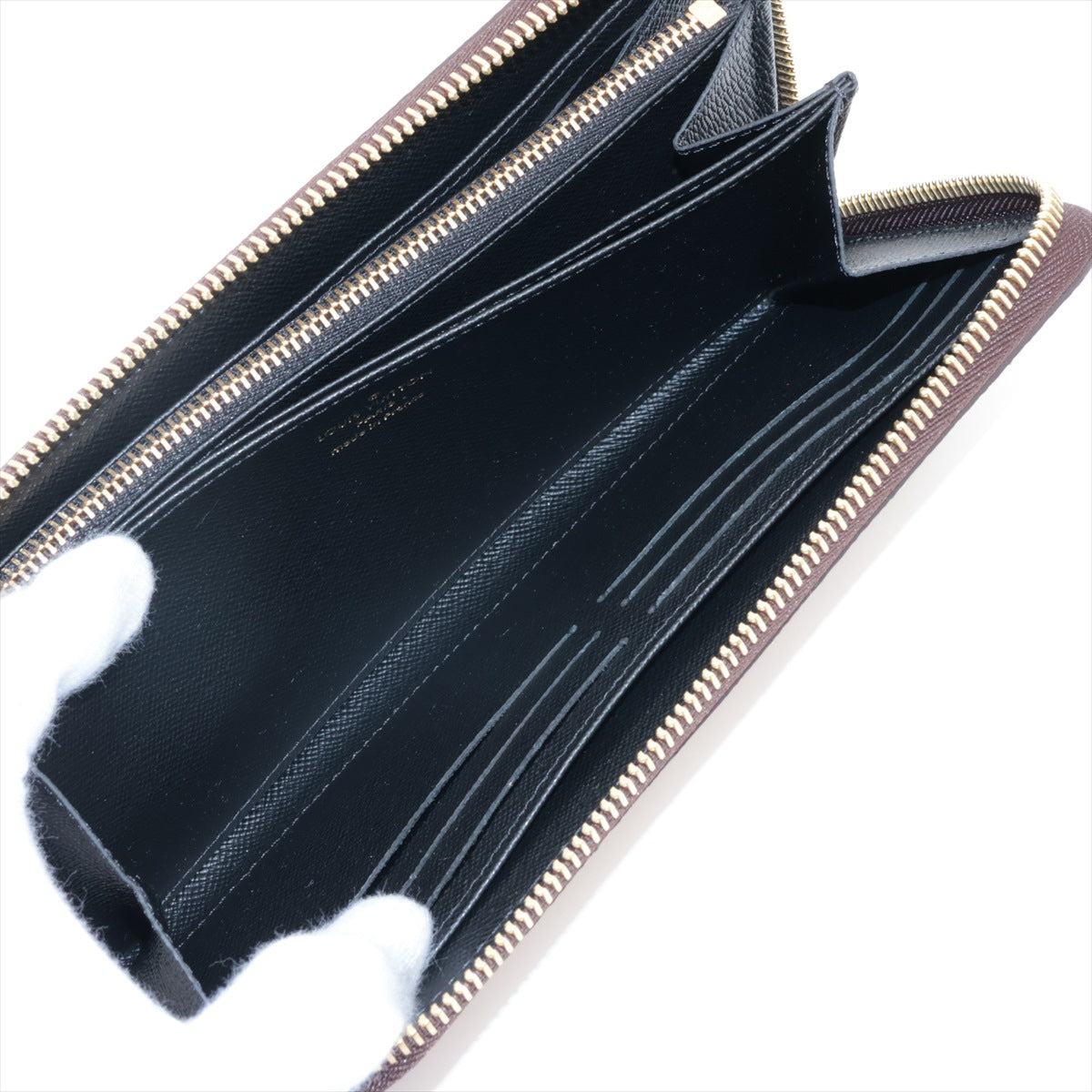 Louis Vuitton Giant Monogram Reversee Zippy Wallet M69353 Camel X Black Round Zipper Wallet