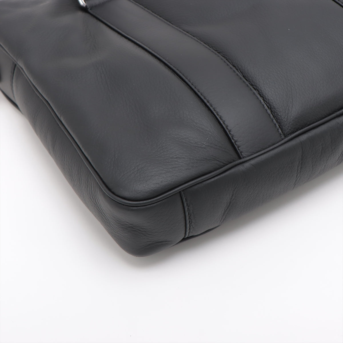 Bottega Veneta Classic Pilous Leather 2WAY Business Bag Black