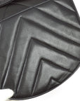 Chanel 1991-1994 Black Lambskin Chevron Shoulder Bag
