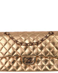 Chanel * Pink Gold Lambskin Classic Double Flap Shoulder Bag Mobile Art 2008