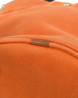 Hermes 2012 Orange Toile Chevrons Sac de Pansage Bucket Shoulder Bag