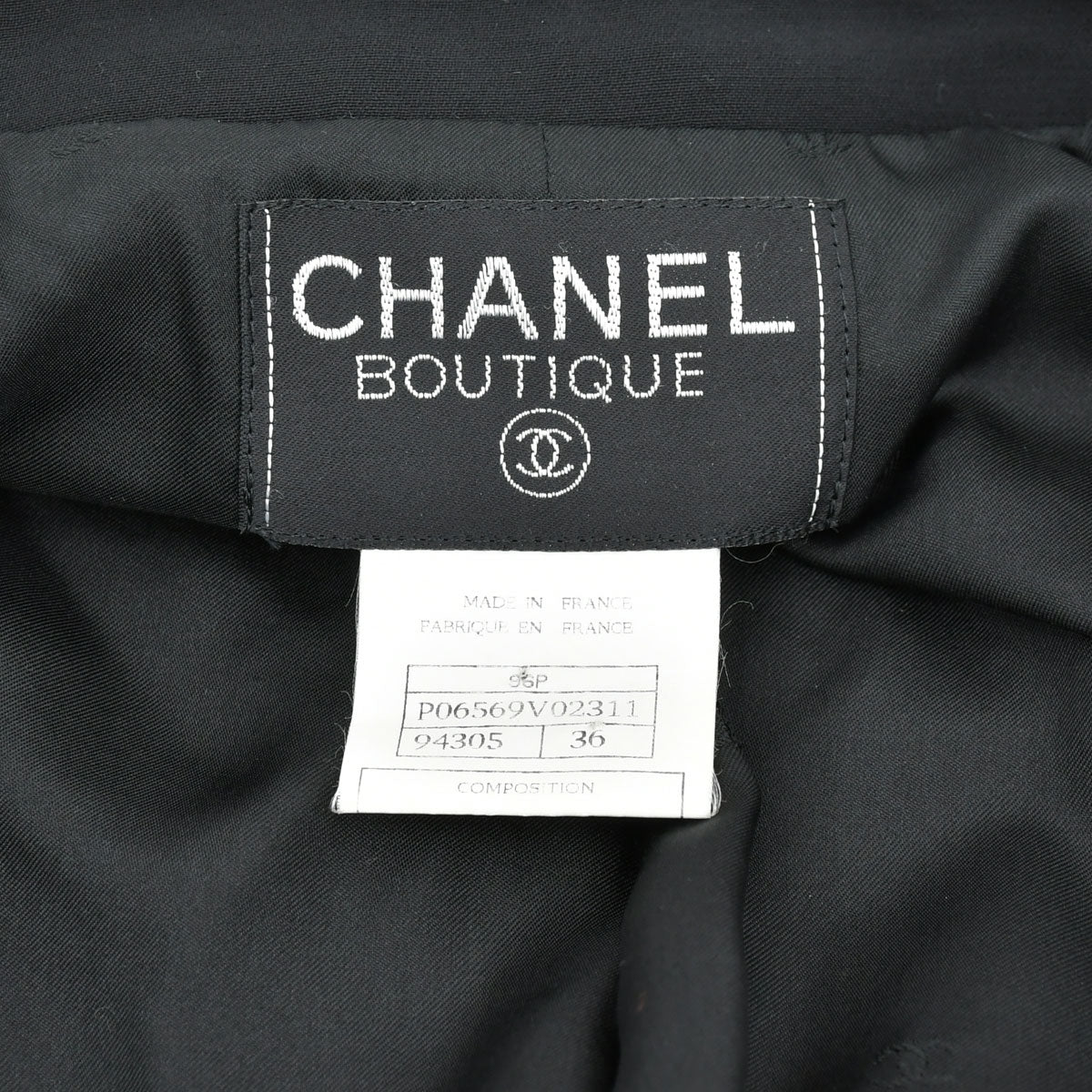 Chanel 1996 Spring collarless single-breasted jacket 