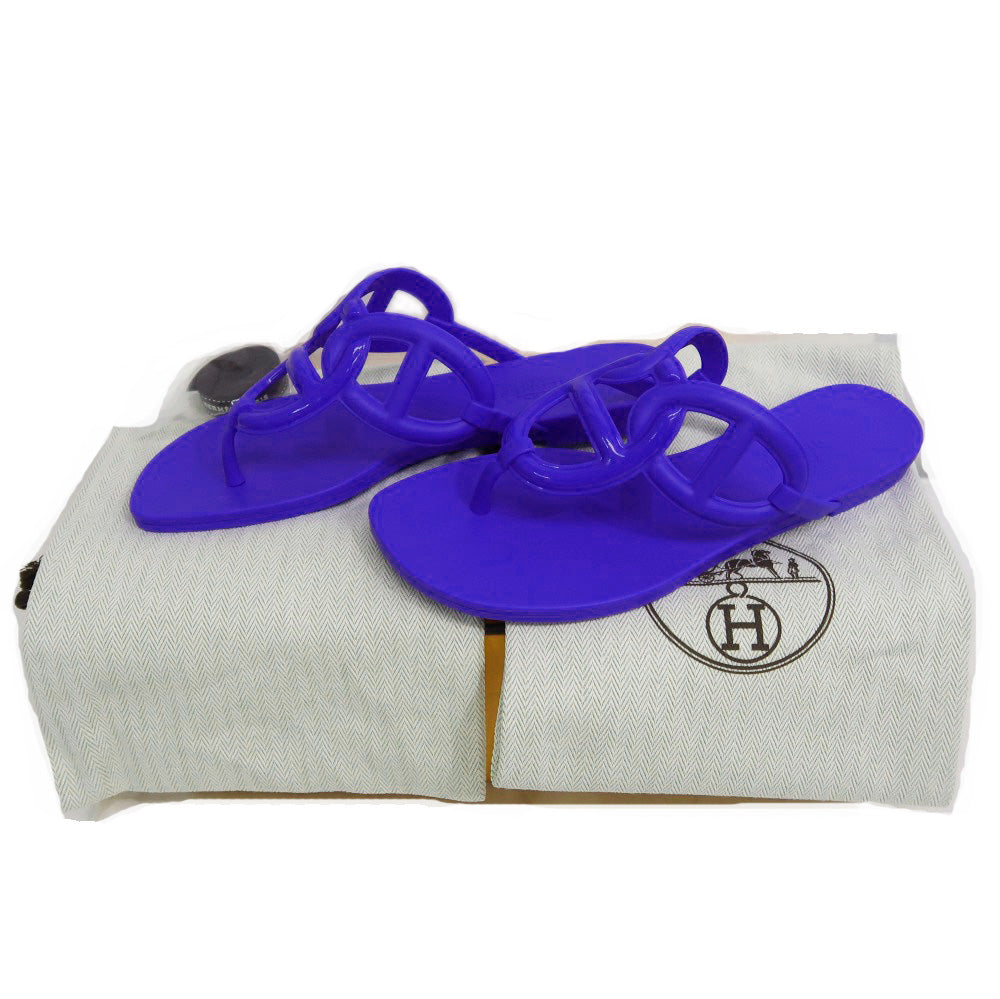 Hermes Egeli Sandalss Blue Outremers Blue Size 35 Shenudankur Laver  Unused