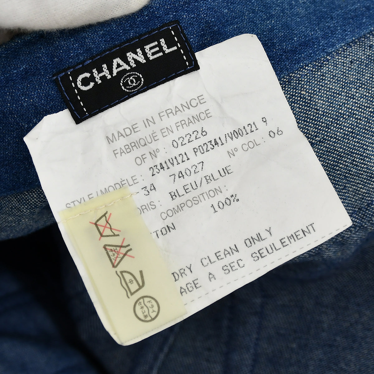 Chanel Long Denim Pants Blue 02226 