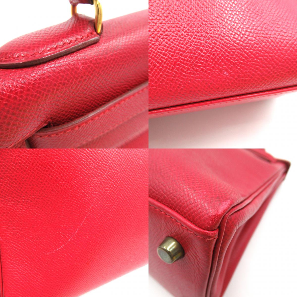 Hermes Hermes Kelly 28 Handbag Handbag   Courchevelly  Red Kelley 28