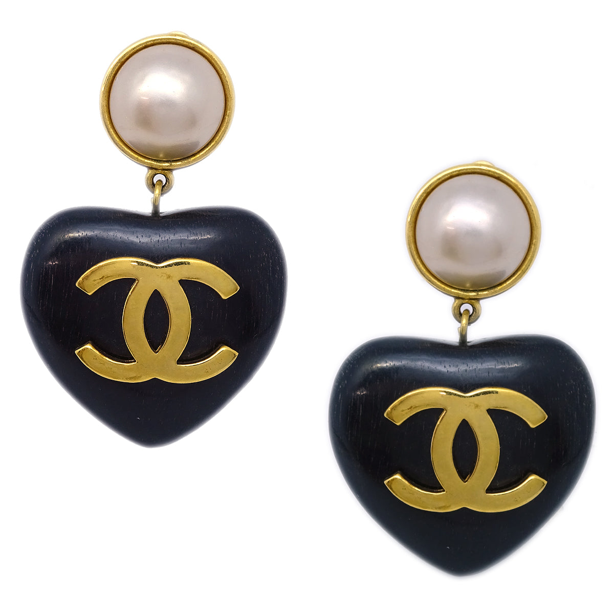 Chanel Artificial Pearl Dangle Earrings Clip-On 29