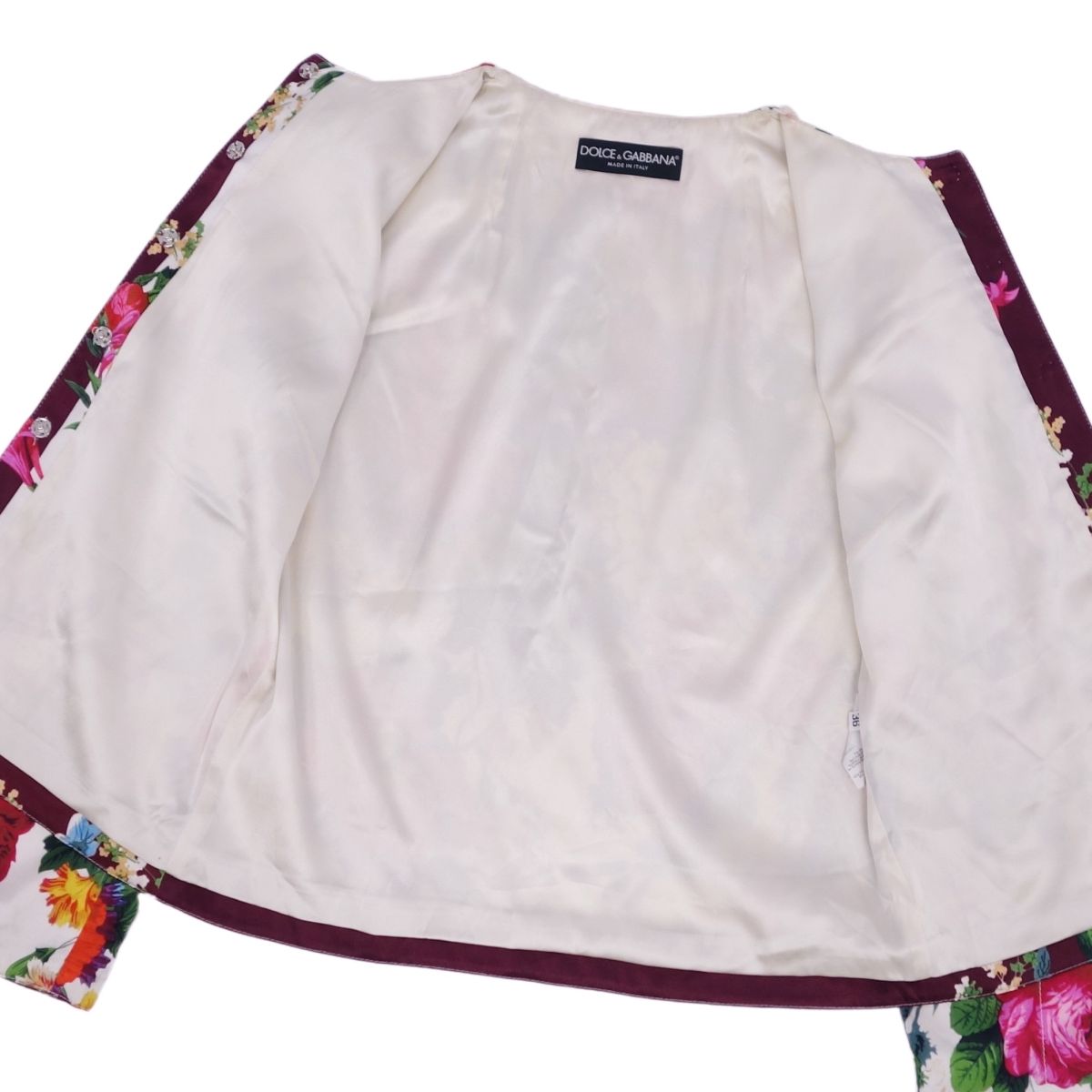 Dolce &amp; Gabbana Jacket Dolce &amp; Gabbana Jacket cturnal Jacket Flowers Silk Out  36(S equivalent) Multi-Color (Multi-Color)