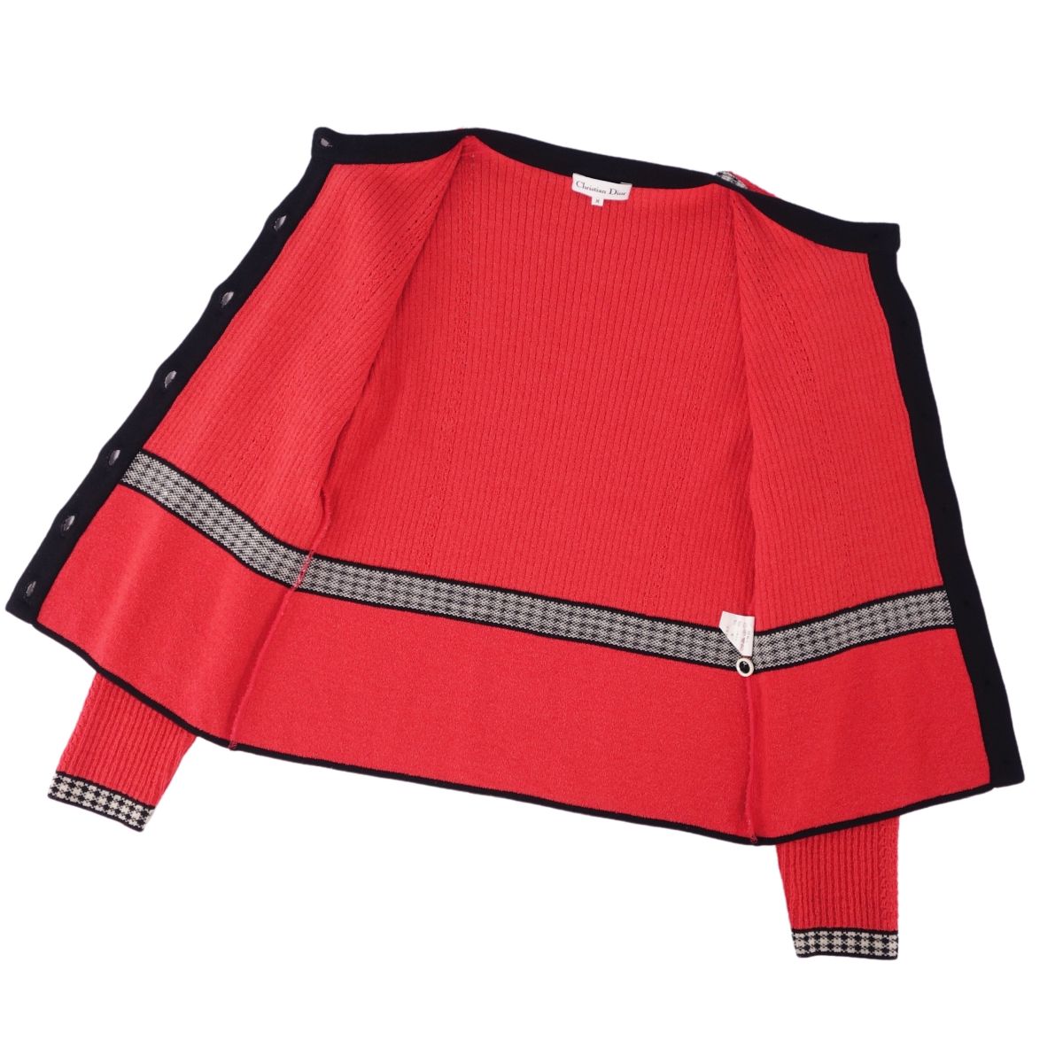 Christian Dior  s  Cardigan Wool Nylon Tops  M Red