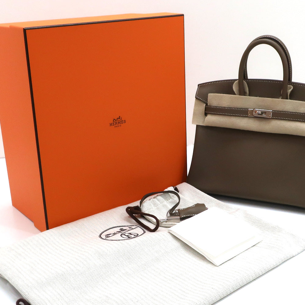Hermes Birkin 25 U stamped handbag switches ethoop silver g tool 2022 leather ladies new product unused]