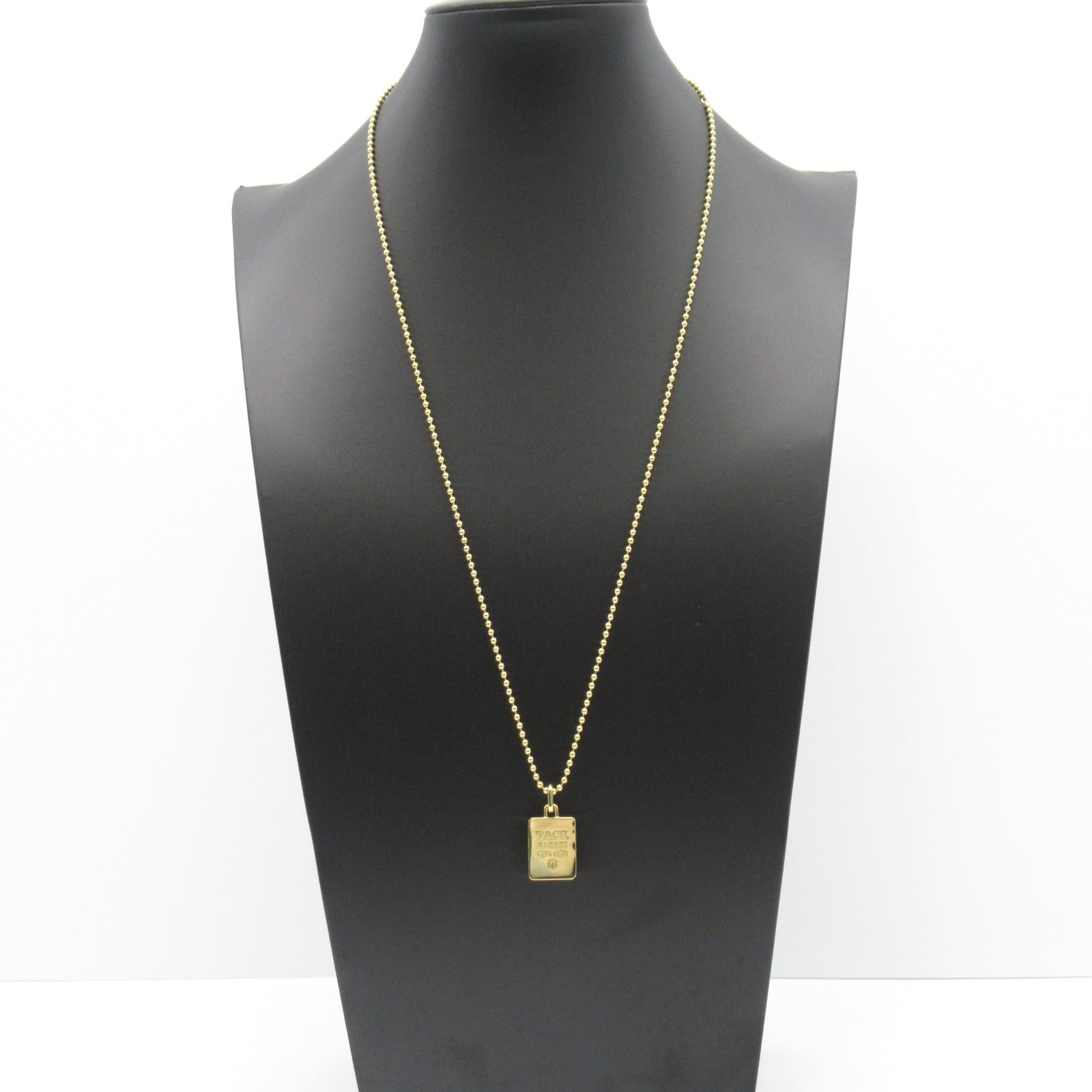 Tiffany TIFFANY&amp;CO manufacturers square necklace necklace jewelry K18 (yellow g) men ladies gold