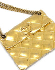 Chanel Gold Bag Dangle Earrings Clip-On