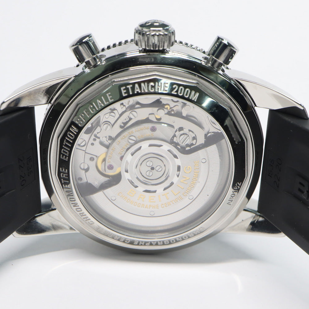 Breitling Super Ocean Herit II B01 AB0162 SS Laver Black Automatic Volume Chronograph  Watch