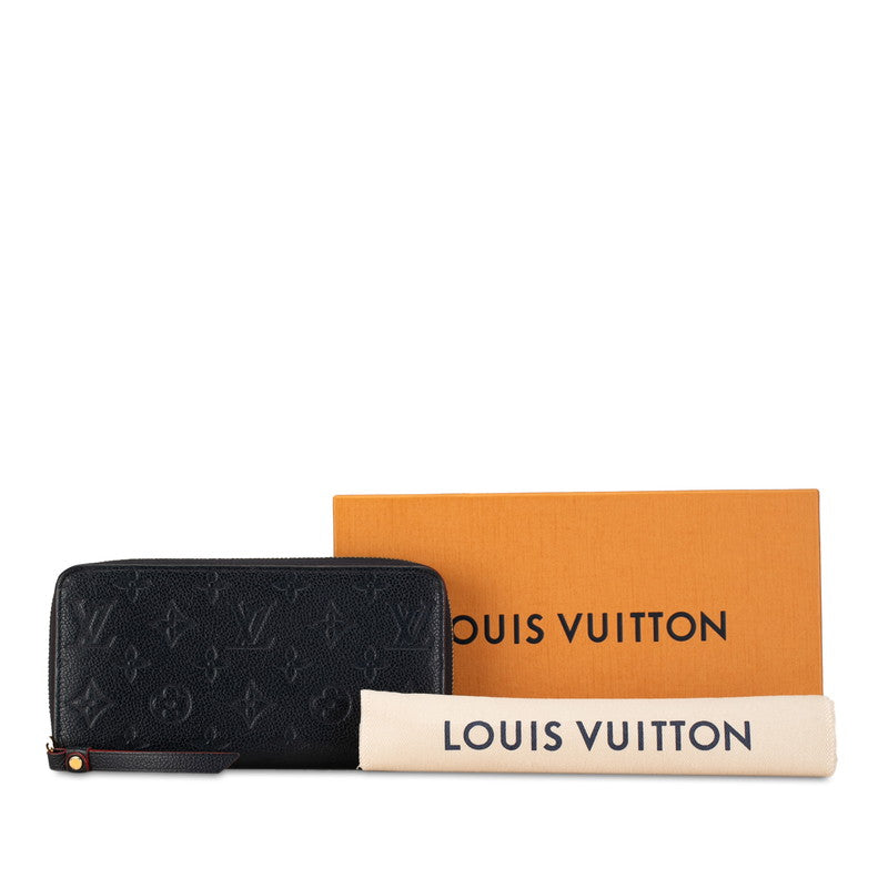 Louis Vuitton Monogram Implant Zippie Wallet Roundfassner Long Wallet M62121 Marine Rouge Naïve Red Leather  Louis Vuitton