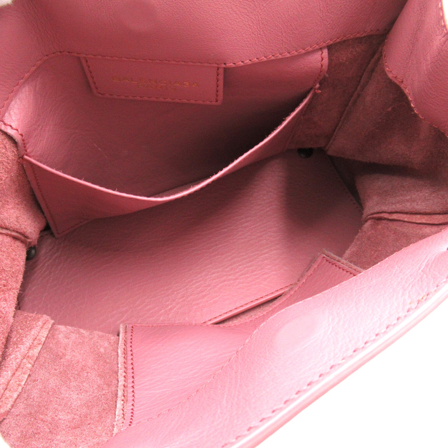 Balenciagaga BALENCIAGA Paper Bag Mini 2w Shoulder Bag Leather  Pink 305572