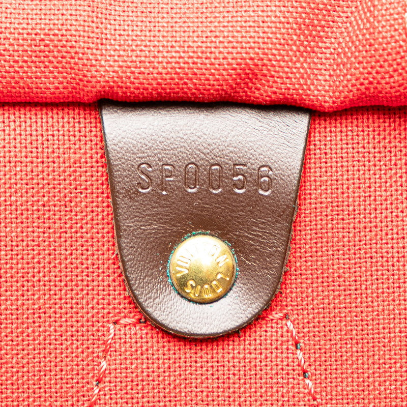 Louis Vuitton Damier Speedy 30 Handbag Mini Boston Bag N41531 Eve Brown PVC Leather  Louis Vuitton