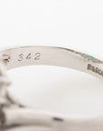 Emerald Diamond Ring Pt900 8.5g 342