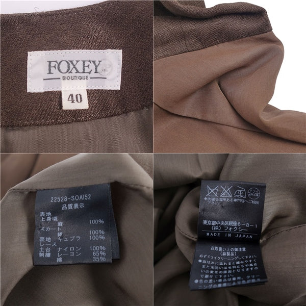 Foxy Boutique FOXEY BOUTIQUE One Earrings  Sleeve Vision Decor Linen Cotton  40 (M Equivalent) Brown