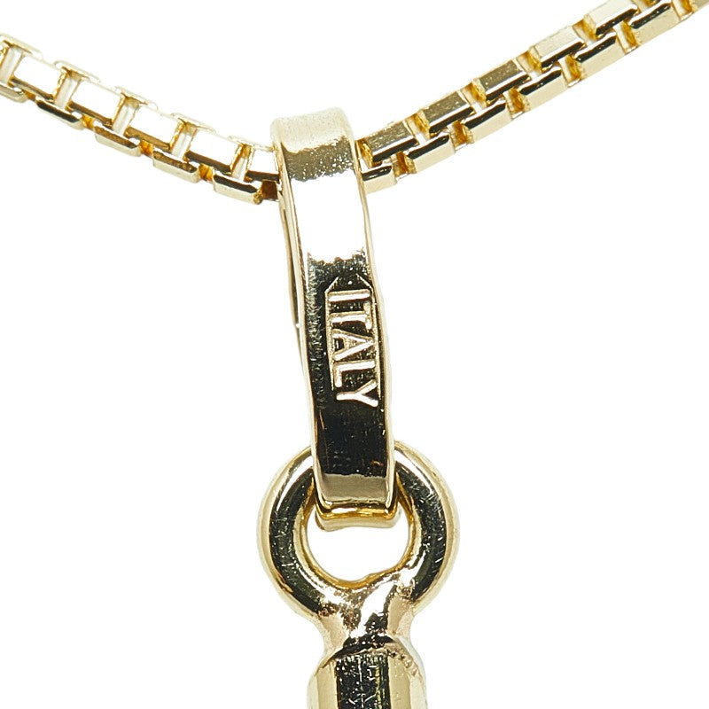 K18YG Yellow G Cross Cross Motif Pendant Necklace