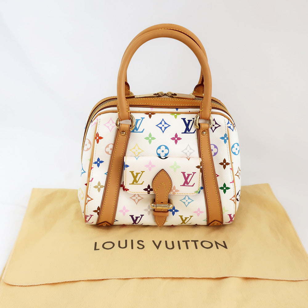 Louis Vuitton Priscilla Bronze G  M40096 Monogram White  Multicolor × Brown Handbag Woman Wedding