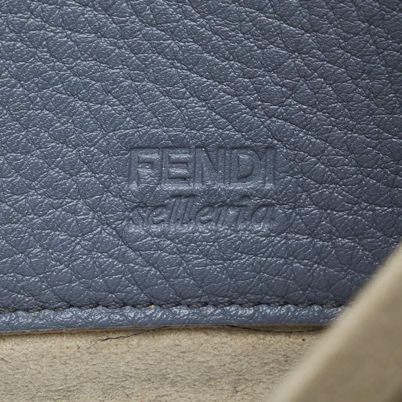 Fendi Celeria 圓形長款錢包 8M0374 藍灰色皮革 Fendi