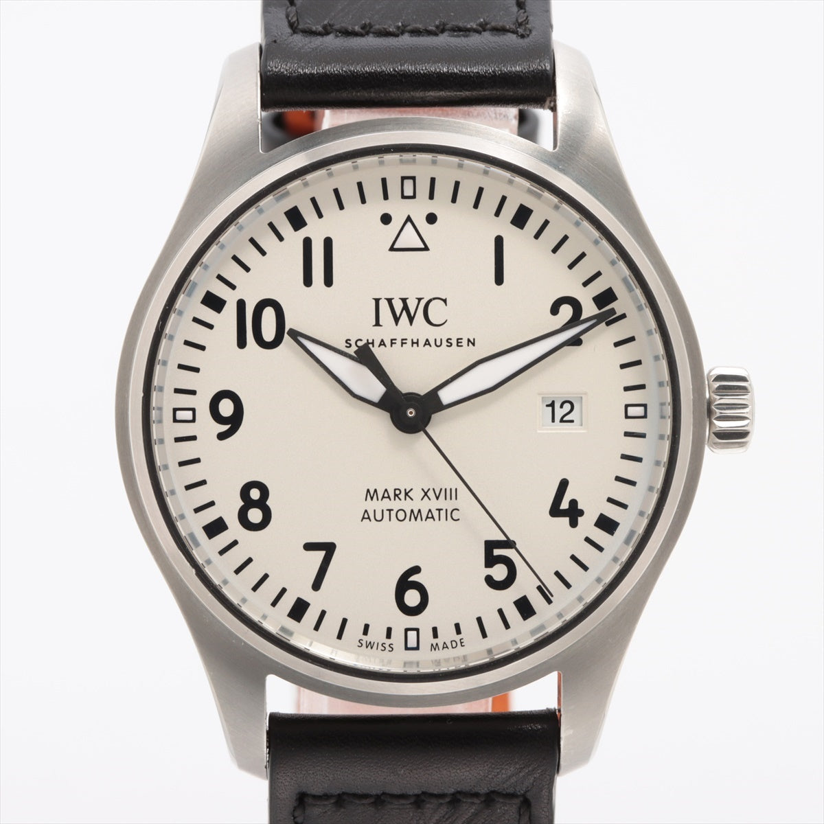 IWC Pilot Watch Mark XVIII IW327012 SS Leather AT Silver  Disc