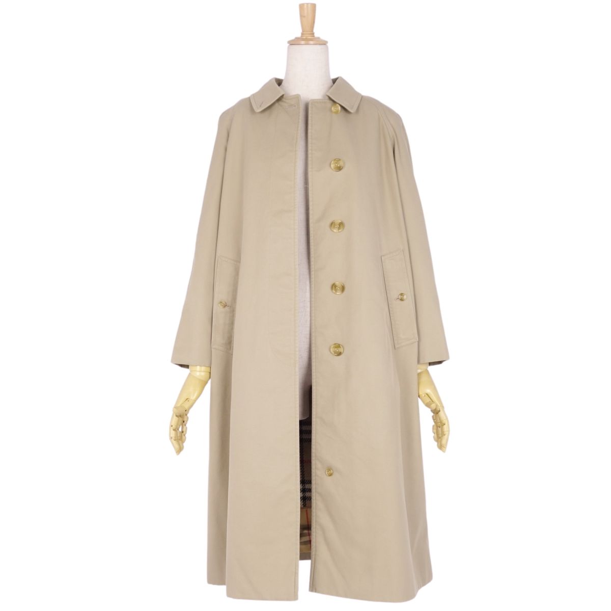 Vint Burberry s Coat Stainless Colour Coat Balmacorn Coat Back Check Liner   7AB2 (S equivalent) Beige - FODMEST