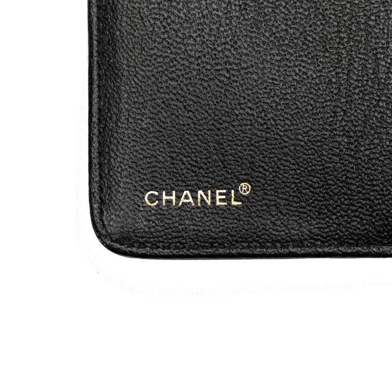 Chanel Coco Handbook Cover Binder 6 s Black Leather  Chanel