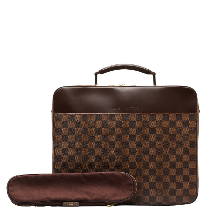 Louis Vuitton Damier Porteo-inatour Savannah Business Bag Paper Bag N53355 Brown PVC Leather Men LOUIS VUITTON