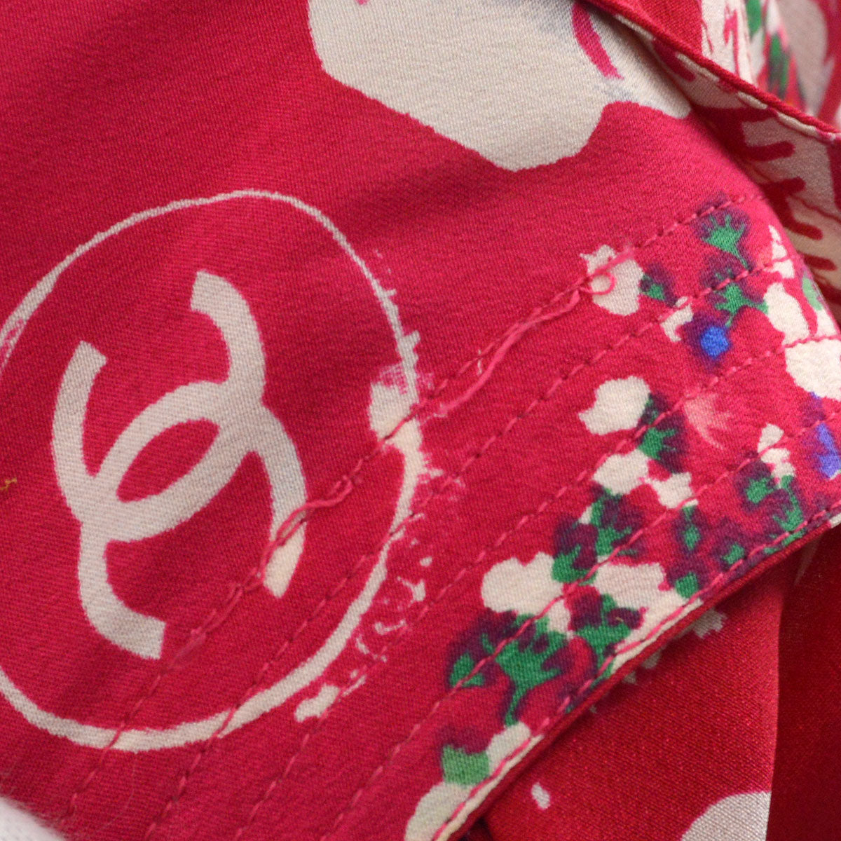 Chanel Spring 1986 camellia print silk tank top 