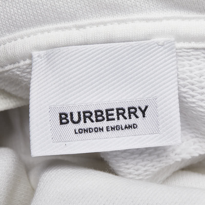 Burberry Horse Ferry Logo Parker Hoodie Plusover Size XS 8017166 White Multicolor Cotton  BURBERRY