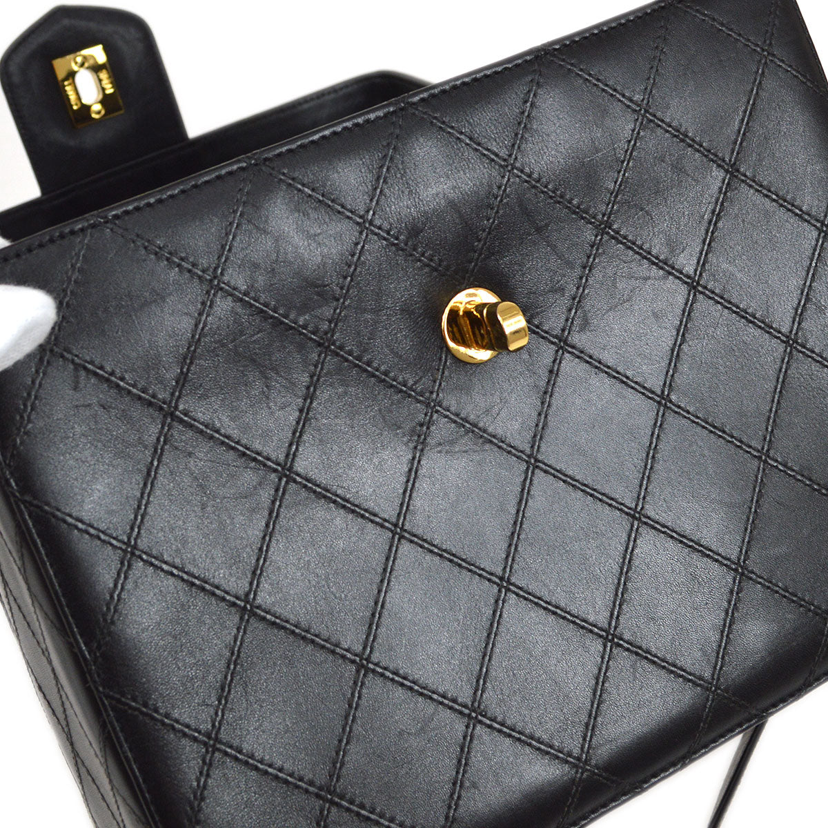 Chanel Black Calfskin 2way Shoulder Handbag