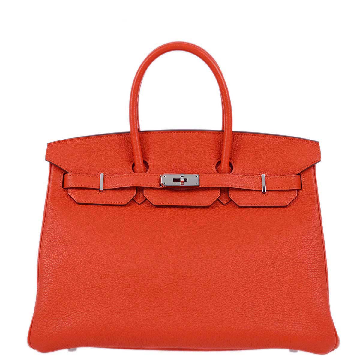 Hermes Red Togo Birkin 35 Handbag