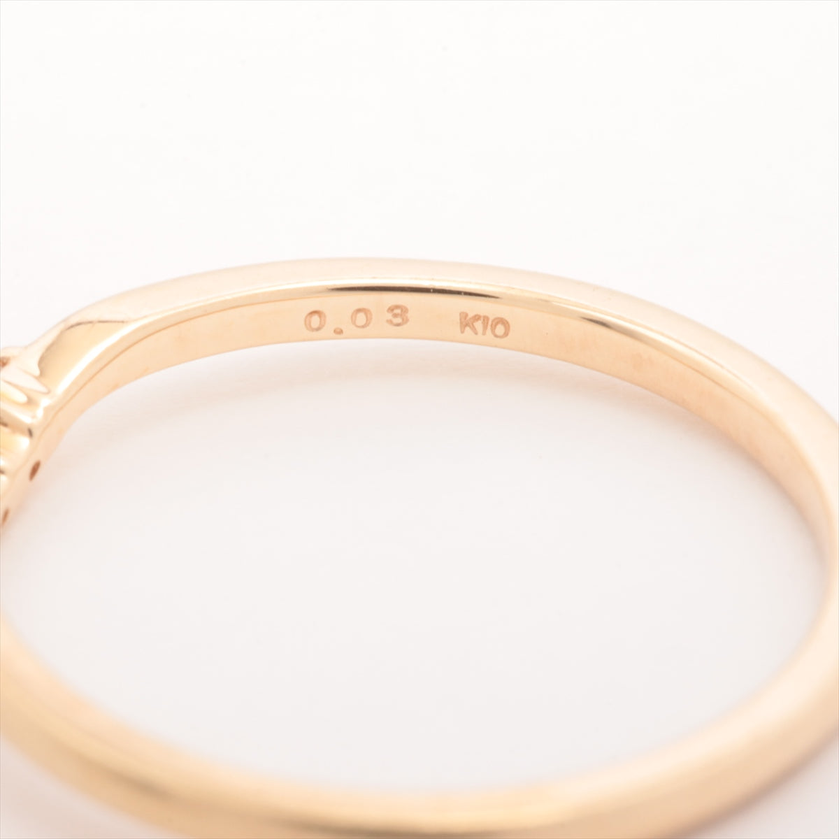 Agat Diamond Ring K10 (YG) 0.8g 0.03 E