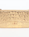 Chanel Coco Crocodile Press Wallet Gold Gold  28th