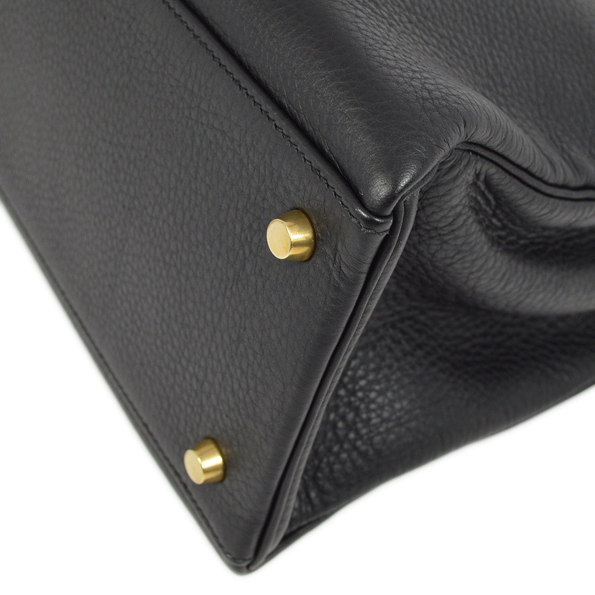 Hermes Black Taurillon Clemence Kelly 35 Retourne 2way Shoulder Handbag