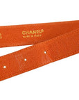 CHANEL 1996-1997 Orange Caviar Quilted Belt Bag 