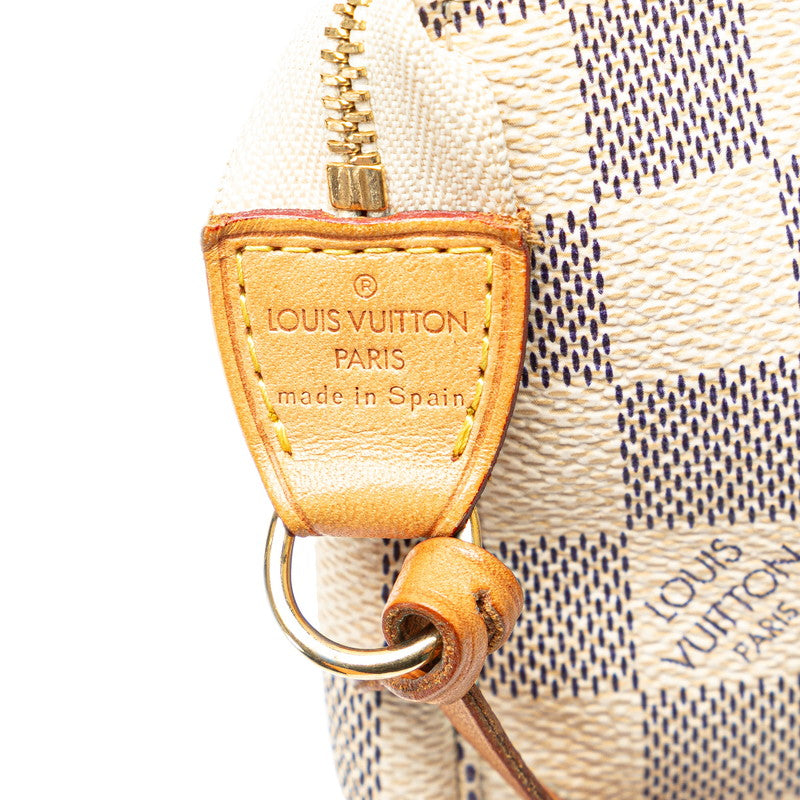 Louis Vuitton Damier Azur Poschet Accessory Porte N51986 White PVC Leather  Louis Vuitton