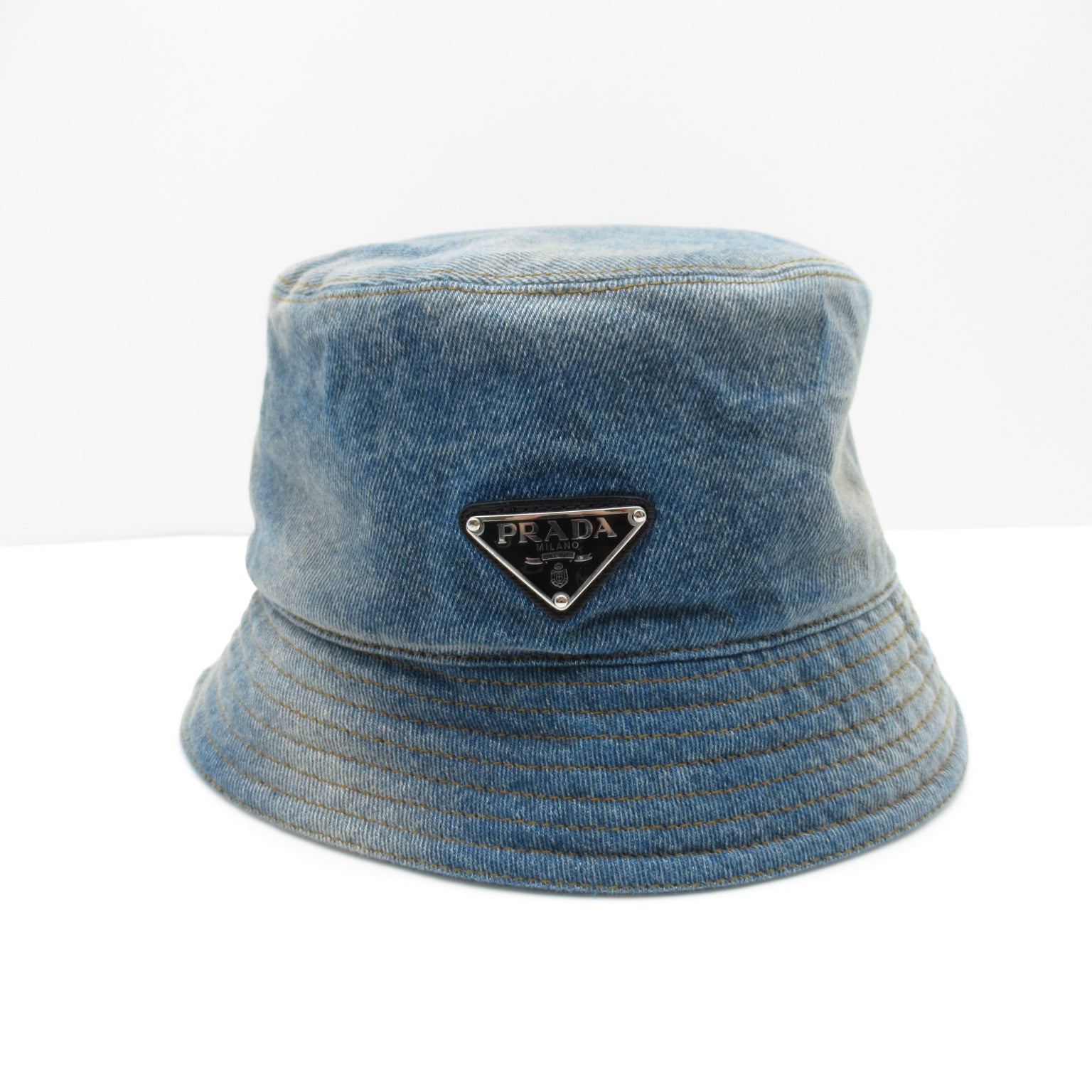 Prada Prada Denim Bucket Hats Cotton Hats   Blue Light Blue 2HC13712K1F0V3NM