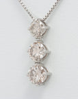 Diamond necklace Pt900 x Pt850 4.0g 1.50