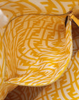 Fendi Zucca PVC  Leather Handbag Yellow 8BH357 Fondi