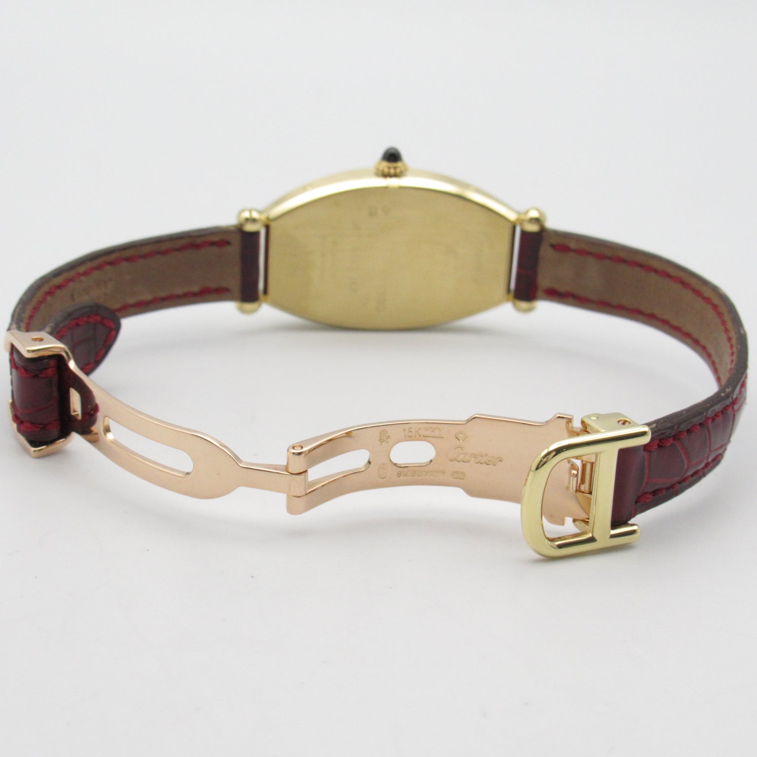 Cartier Tone SM CPCP Watch K18 (yellow g) Leather Belt  Silver W1528551