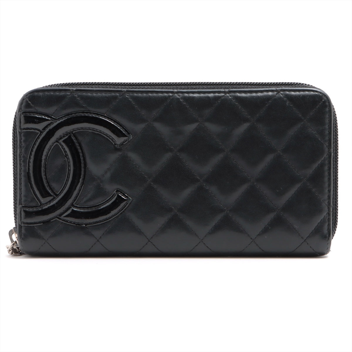 Chanel Combon Line in Round  Wallet Black Silver  13th Series Seal Coloring