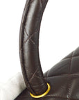 Chanel 1994-1996Classic Single Flap Medium Handbag Brown Lambskin